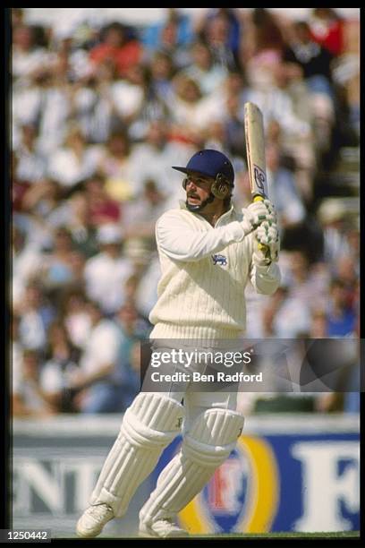 Allan Lamb of England batting. Mandatory Credit: /Allsport UK