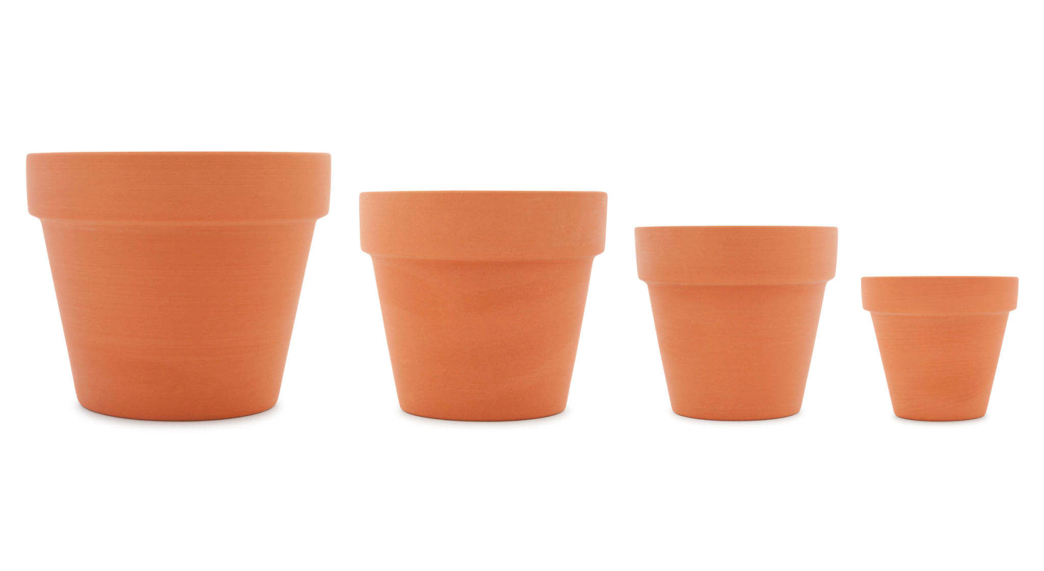 various pot sizes