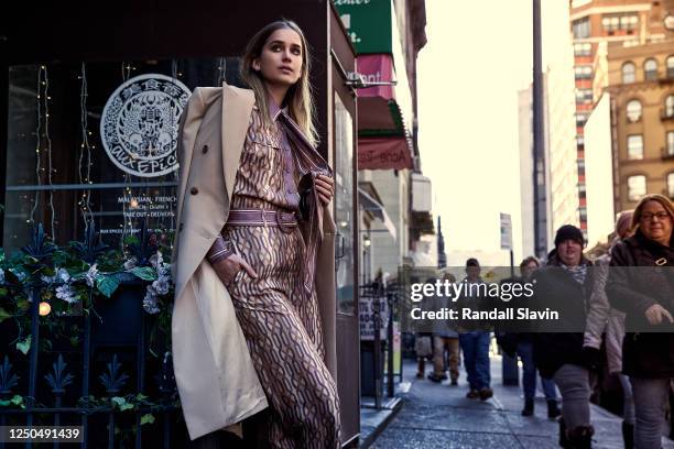 Actress Elizabeth Lail is photographed for Story + Rain Magazine on December 7, 2019 in New York City. PUBLISHED IMAGE.