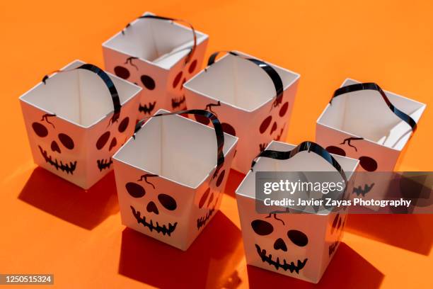 halloween candy box - halloween craft stock pictures, royalty-free photos & images