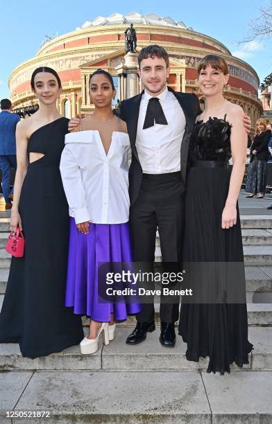 Patsy Ferran, Anjana Vasan, Paul Mescal and Director Rebecca Frecknall attend The Olivier Awards 2023 at Royal Albert Hall on April 2, 2023 in...