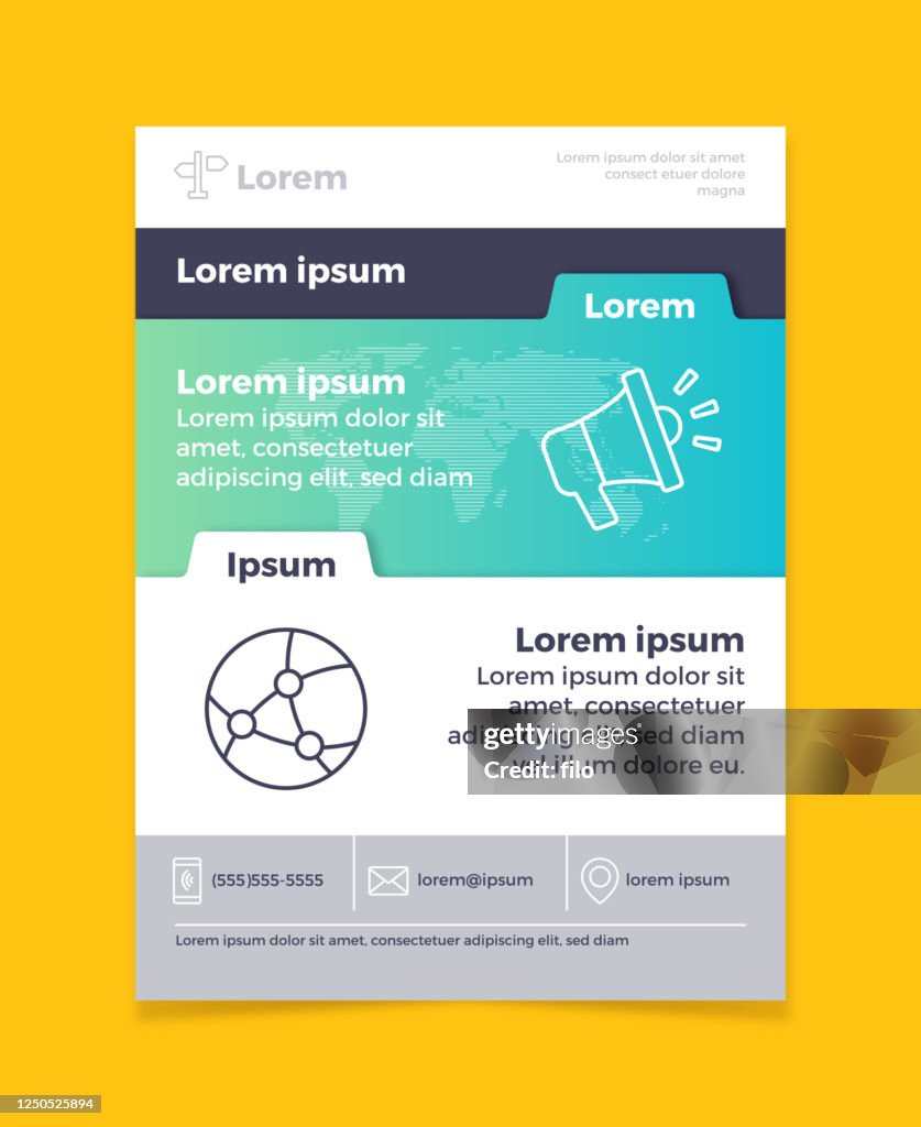 Business Document Newsletter Announcement Page Layout