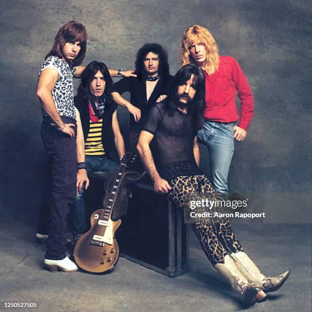 Los Angeles Music legends Spinal Tap pose for a portrait in Hollywood, California