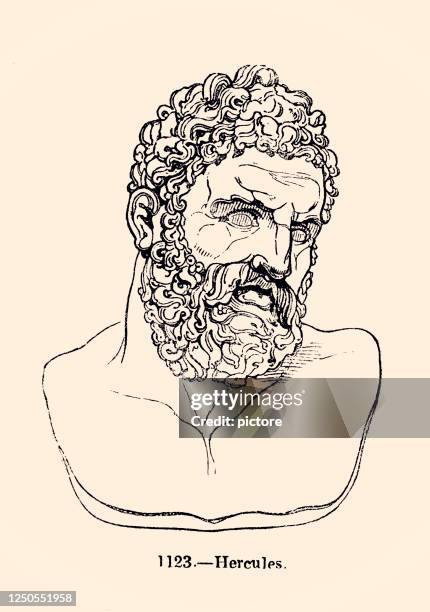 hercules (xxxl) - determination face stock illustrations