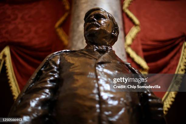 Statue of Zebulon Baird Vance, an officer in the Confederate Army and governor of North Carolina during the Civil War, is on display in Statuary Hall...