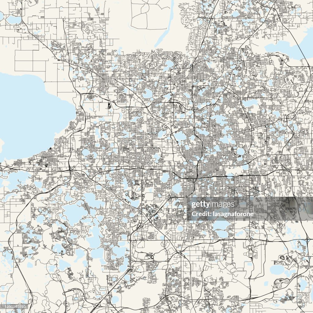 Orlando, Florida Vector Map