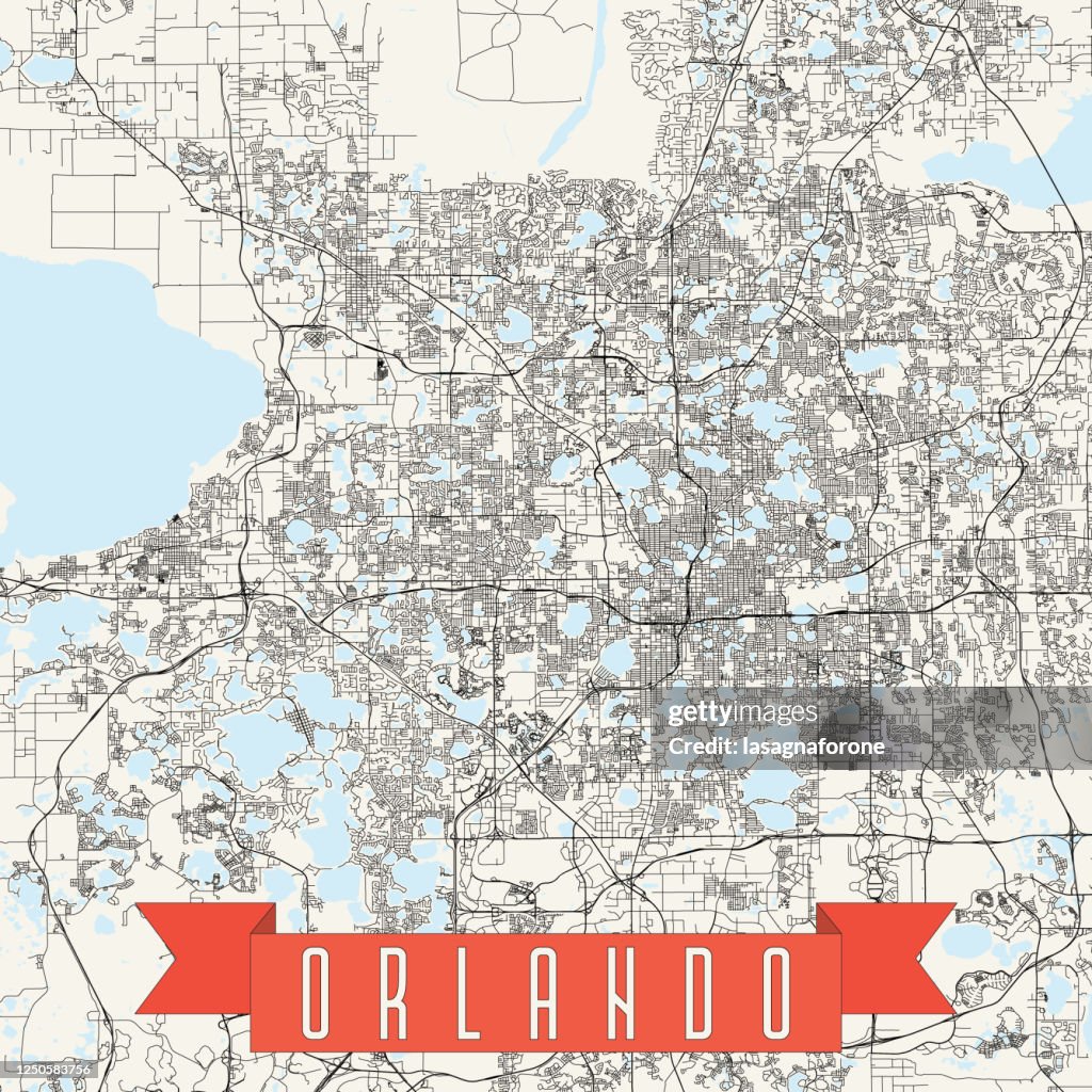 Orlando, Florida Vector Map