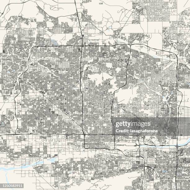 illustrations, cliparts, dessins animés et icônes de phoenix, arizona vector carte - glendale arizona