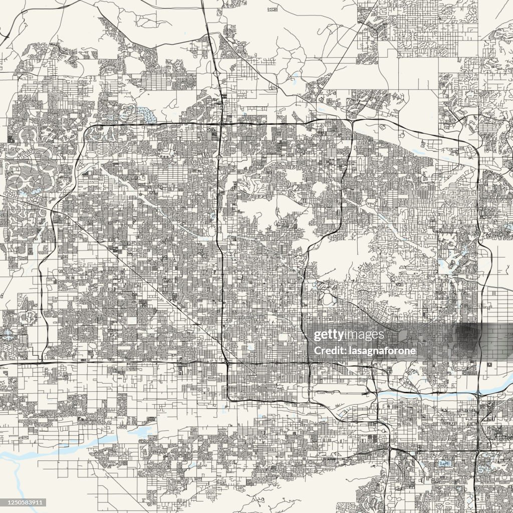 Phoenix, Arizona Vector Map