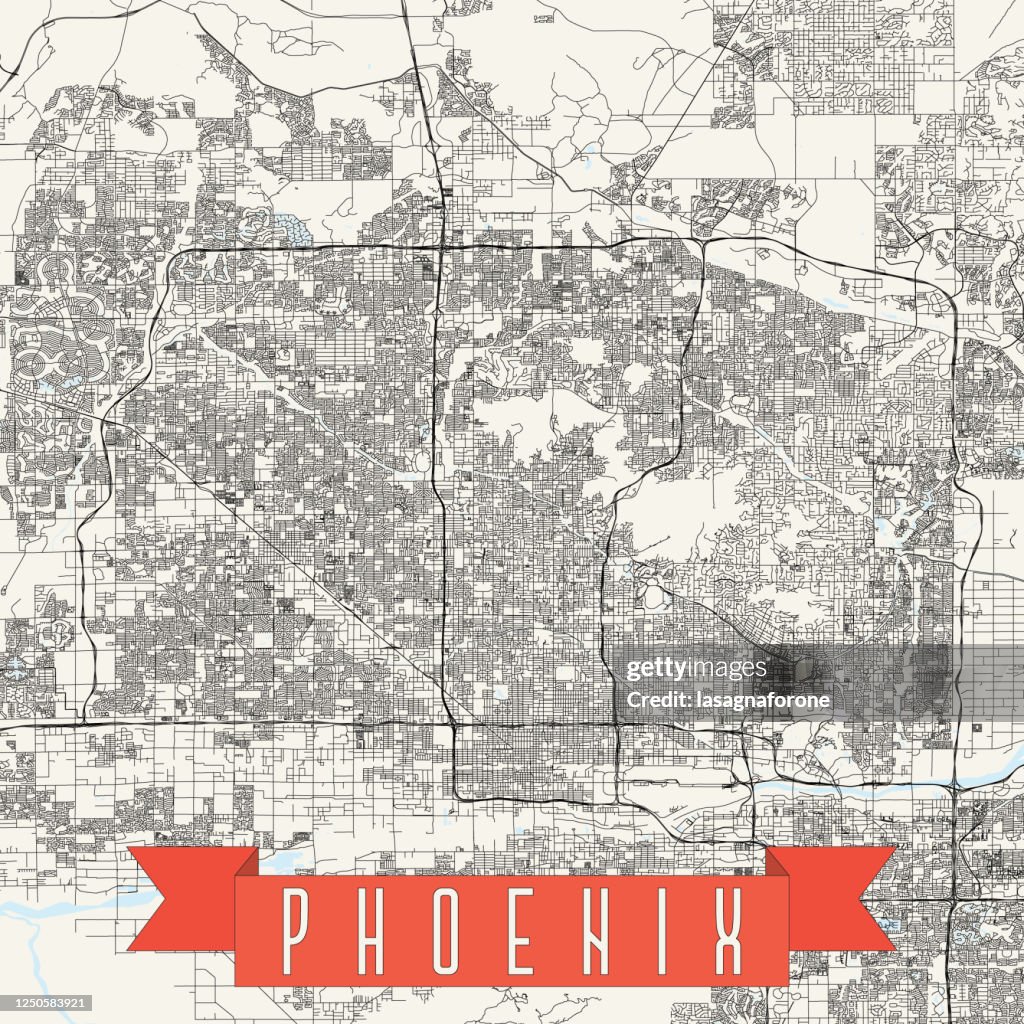 Phoenix, Arizona Vector Map