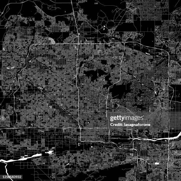 phoenix, arizona vector map - downtown glendale arizona stock illustrations