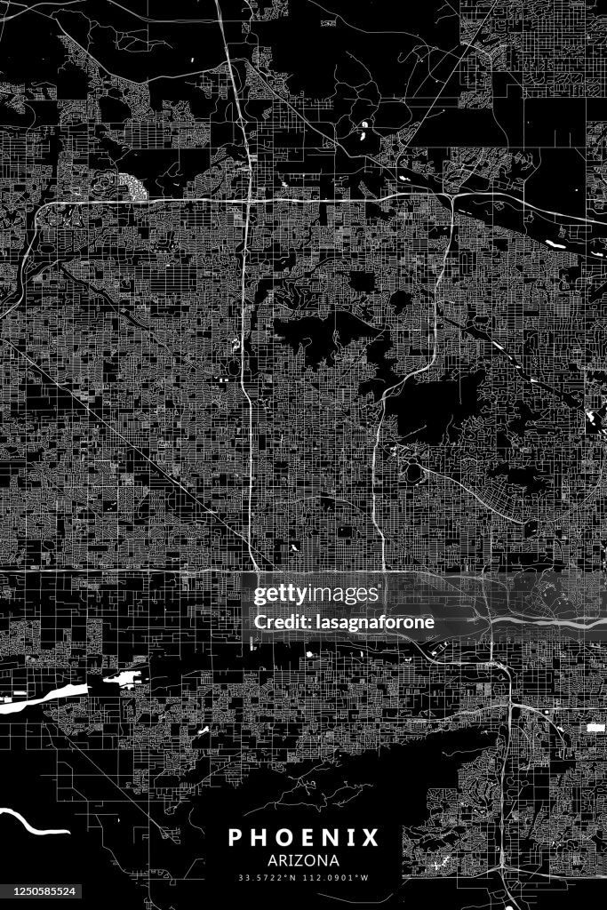 Phoenix, Arizona Vector Map