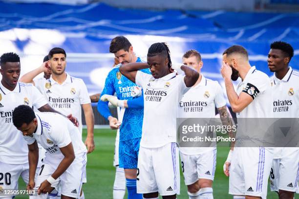 Eduardo Camavinga before the football match between Real Madrid and Valladolid valid for the match day 27 of the Spanish first division league La...