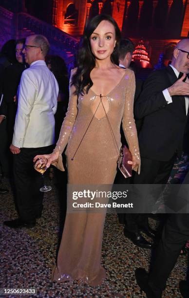 Helen George attends The Olivier Awards 2023 after party at the Natural History Museum on April 2, 2023 in London, England.