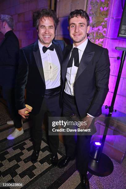 Director Rupert Goold and Paul Mescal attend The Olivier Awards 2023 after party at the Natural History Museum on April 2, 2023 in London, England.