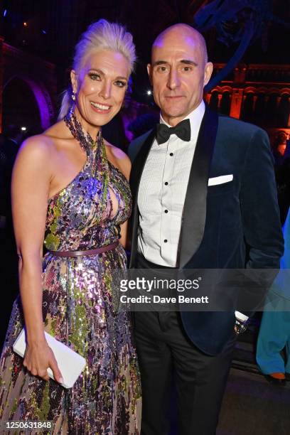 Hannah Waddingham and Mark Strong attend The Olivier Awards 2023 after party at the Natural History Museum on April 2, 2023 in London, England.