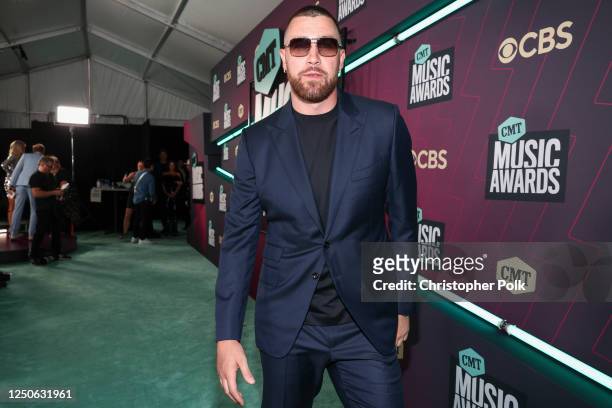 Travis Kelce at the 2023 CMT Music Awards held at Moody Center on April 2, 2023 in Austin, Texas.