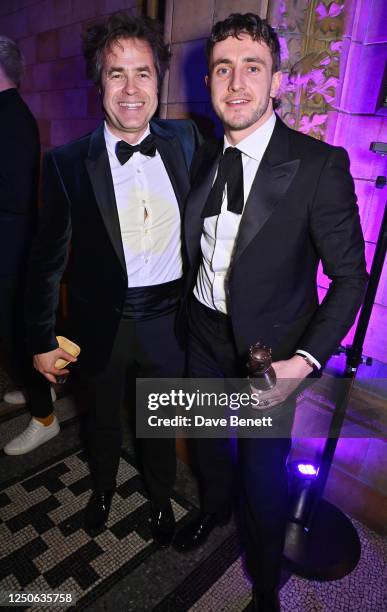 Director Rupert Goold and Paul Mescal attend The Olivier Awards 2023 after party at the Natural History Museum on April 2, 2023 in London, England.