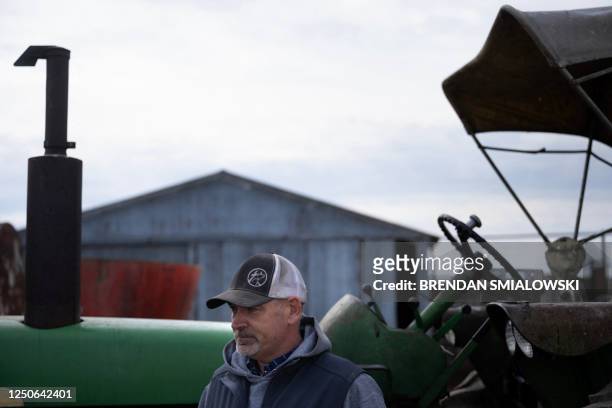 Mike Webb, feedlot operator and landowner who signed a contract to lease his land to Ranger Power for use in a solar farm, in Auxvasse, Missouri, on...