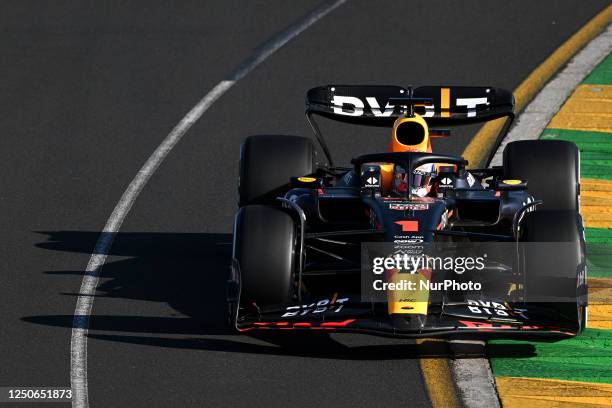 Max Verstappen of the Netherlands drives the Red Bull Racing during the 2023 Formula 1 Australian Grand Prix at Albert Park in Melbourne on the 2nd...