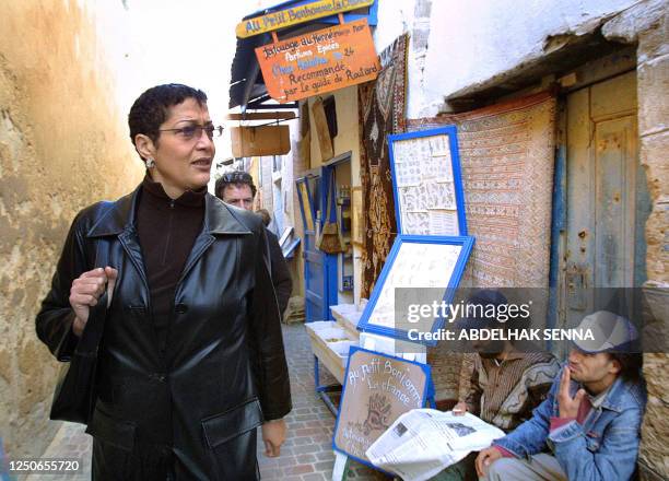 Asma Chaabi, the first-ever Moroccan woman elected mayor, in position since September 2003 in the City Hall of Essaouira, coastal town on the...