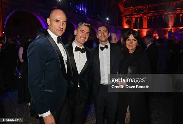 Mark Strong, Nick Todisco, Barry Buren and Liza Marshall attend The Olivier Awards 2023 after party at the Natural History Museum on April 2, 2023 in...