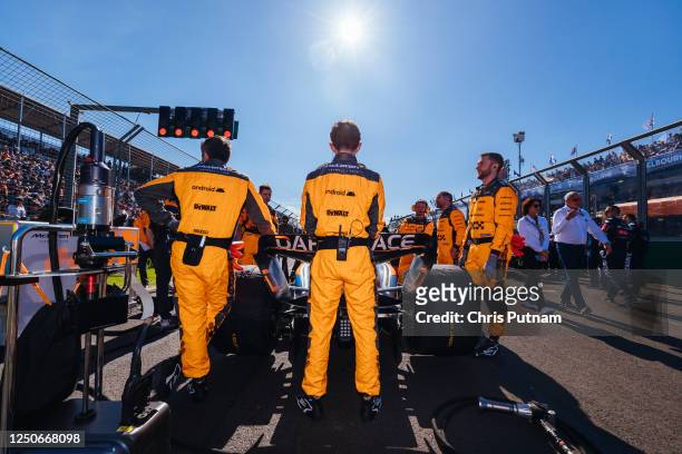 McLaren Formula 1 Team before race start at the 2023 Australian Formula 1 Grand Prix on 2nd April 2023