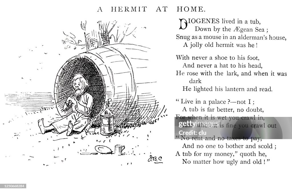A hermit at home, Diogenes