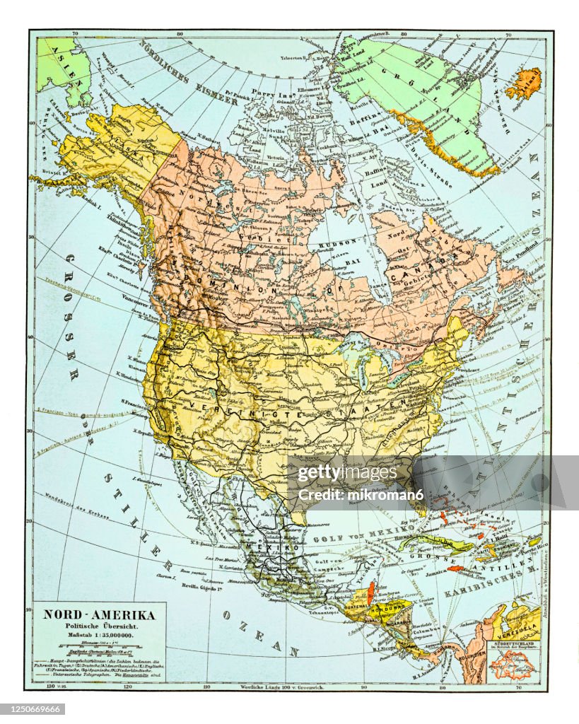 Old Map Of North America High-Res Stock Photo - Getty Images old-map-of-north-america-high-res-stock-photo-getty-images