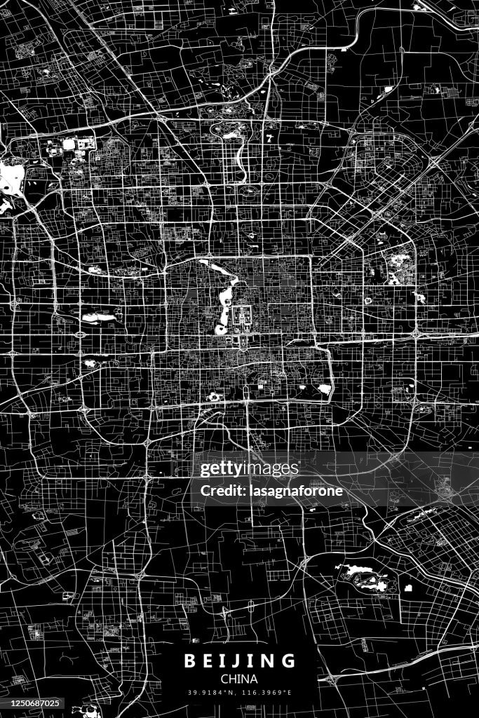 Beijing, China Vector Map
