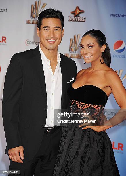 Mario Lopez and Courtney Mazza attend the 2011 NCR ALMA Awards at Santa Monica Civic Auditorium on September 10, 2011 in Santa Monica, California.