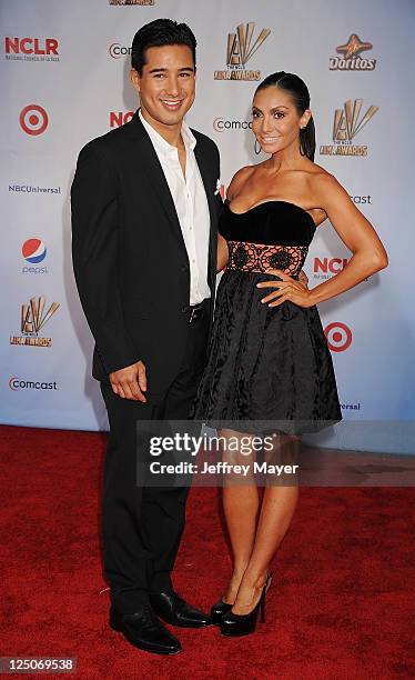 Mario Lopez and Courtney Mazza attend the 2011 NCR ALMA Awards at Santa Monica Civic Auditorium on September 10, 2011 in Santa Monica, California.