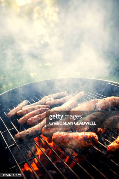 sausage bbq - bbq sausage stock pictures, royalty-free photos & images