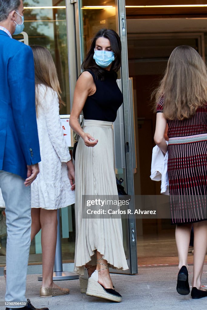 Spanish Royals Attend 'Teatros Del Canal' In Madrid
