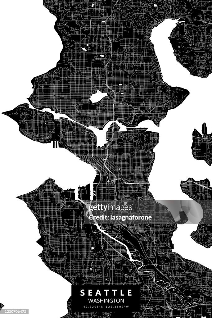 Seattle, Washington Vector Map