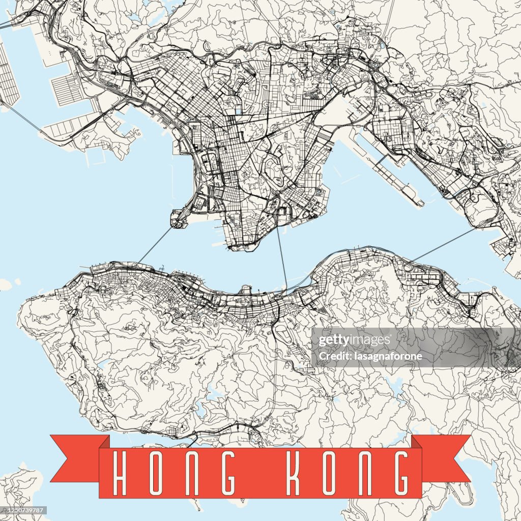 Hong Kong, Special Administrative Region of the People's Republic of China Vector Map