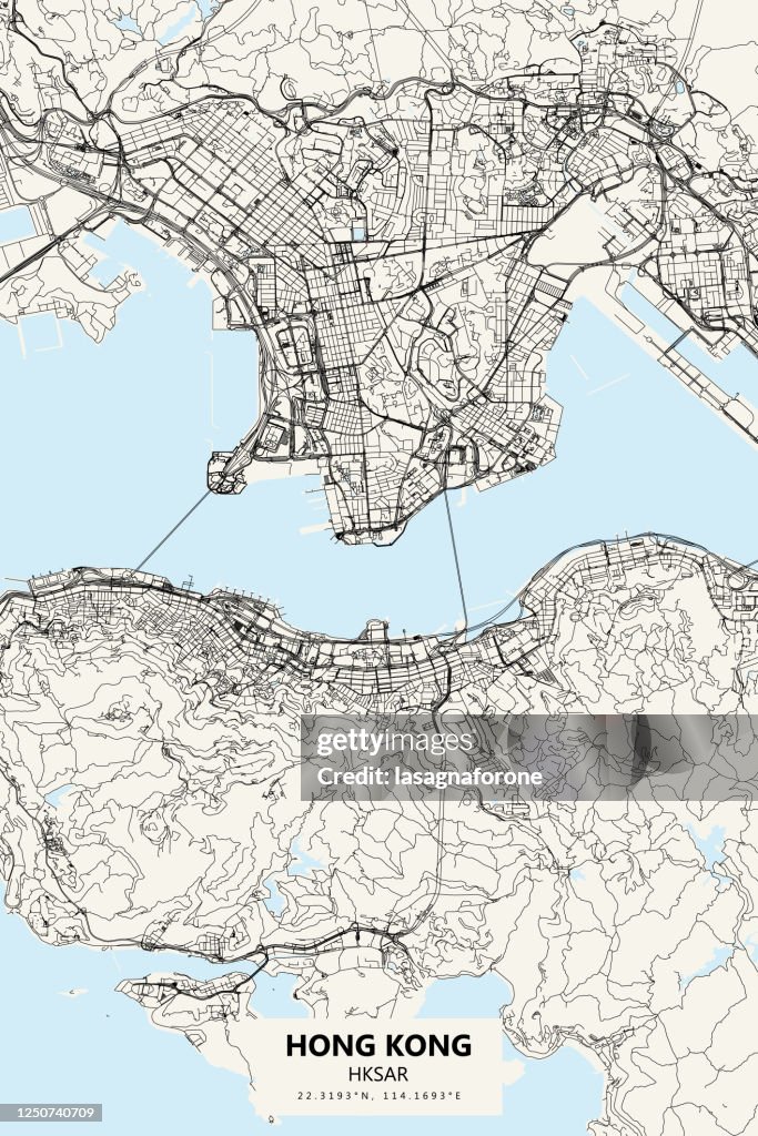 Hong Kong, Special Administrative Region of the People's Republic of China Vector Map