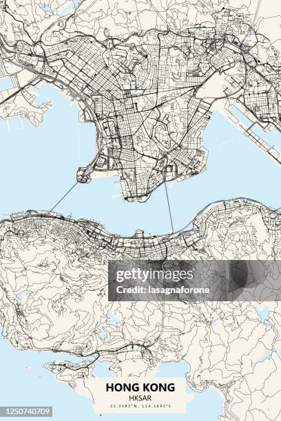 hong kong, special administrative region of the people's republic of china vector map - hong kong map stock illustrations