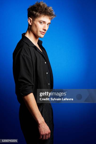 Actor Maxence Danet-Fauvel poses for a portrait shoot on March 19, 2023 in Lille, France.