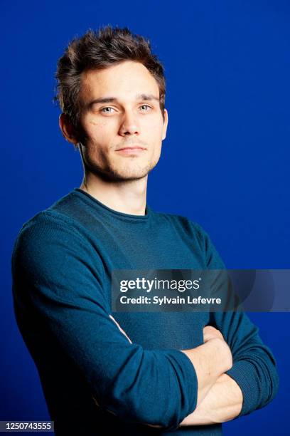 Actor Fabian Wolfrom poses for a portrait shoot on March 19, 2023 in Lille, France.