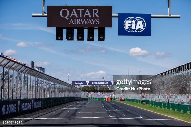 Albert Park circuit main straight during the Formula 1 Rolex Australian Grand Prix of FIA Formula One World Championship from 30th of March to 2nd of...