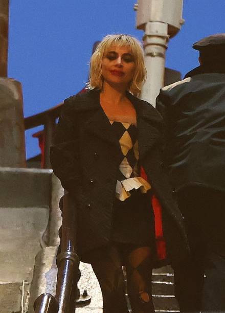 Lady Gaga is seen on the set of 'Joker: Folie a Deux' on April 2, 2023 in New York City.