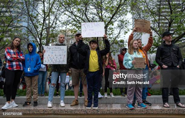 Students walked out of area schools to gather at the Tennessee State Capitol building in protest to demand action for gun reform laws in the state on...