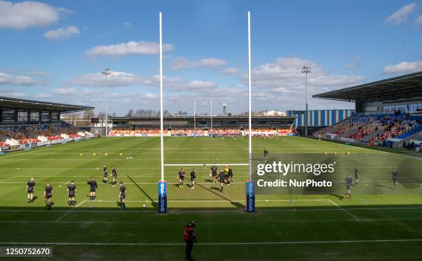 General view of the inside of the LNER Community stadium during the Betfred Challenge Cup Fourth Road match between York City Knights and Sheffield...