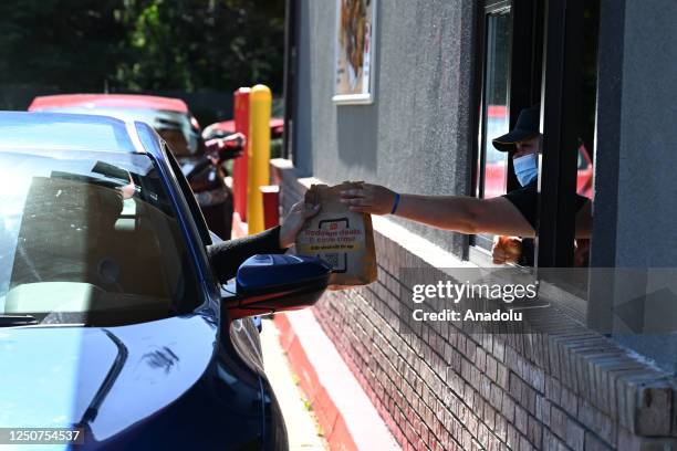 McDonald's drive thru is seen in Belmont, United States on April 03, 2023. McDonaldâs reportedly temporarily shuts its U.S. Corporate offices ahead...