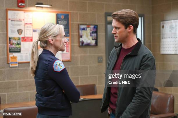 Danger Is All Around" Episode 1118 -- Pictured: Kara Killmer as Sylvie Brett, Jesse Spencer as Matthew Casey --