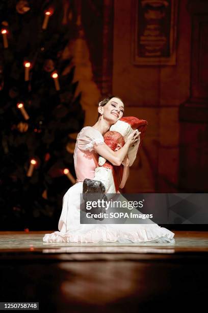 Ballerina Ksenia Pukhlovskaya seen on the stage of the Voronezh Concert Hall in the production of The Nutcracker by the Classical National Russian...