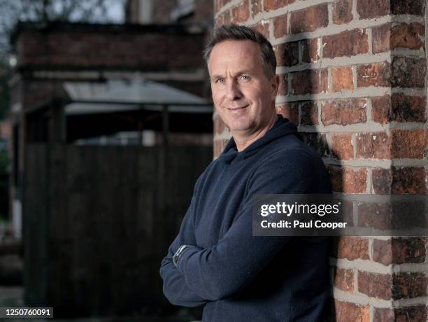 Cricket commentator and former cricketer Michael Vaughan is photographed on March 31, 2023 in Wilmslow, England.