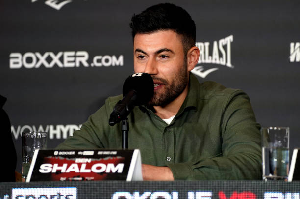 Promoter Ben Shalom during a press conference at the Landmark Hotel, London. Lawrence Okolie will aim for a fourth successful defence of his WBO...