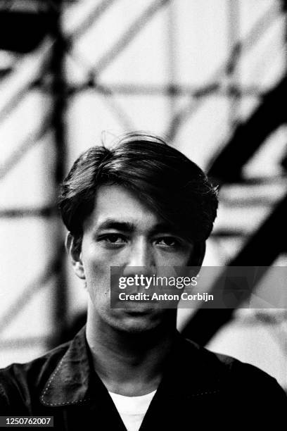 Musician Ryuichi Sakamoto poses for a portrait on May 1, 1983 in Tokyo, Japan.